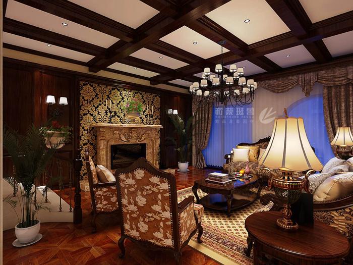 提香溪谷,美式风格,客厅