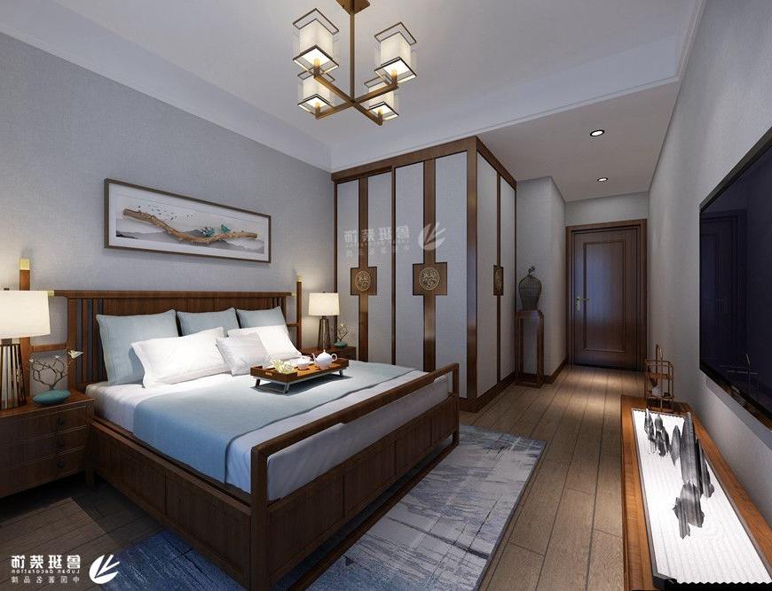 雅居乐勃朗峰,新中式风格,卧室